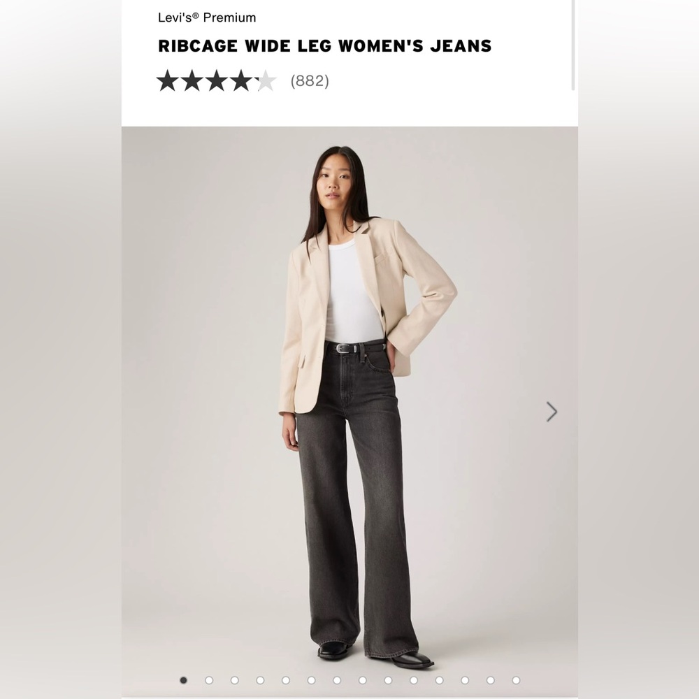 Levi's Ribcage Wide Leg Women's Jeans - Black